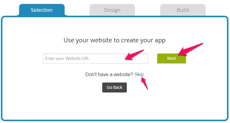 Enter Website Url
