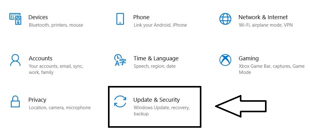 update and security setting