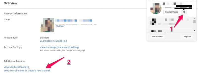 create Mulptile Youtube channel step 1
