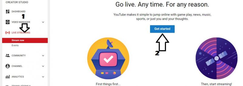 click on Live Streaming