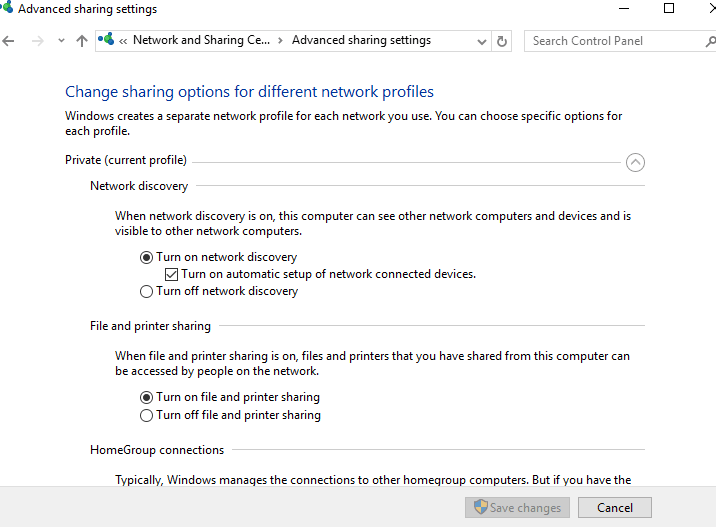 enable all setting