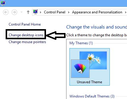 select change desktop icon