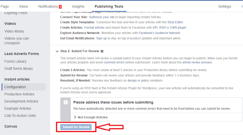 submit for review