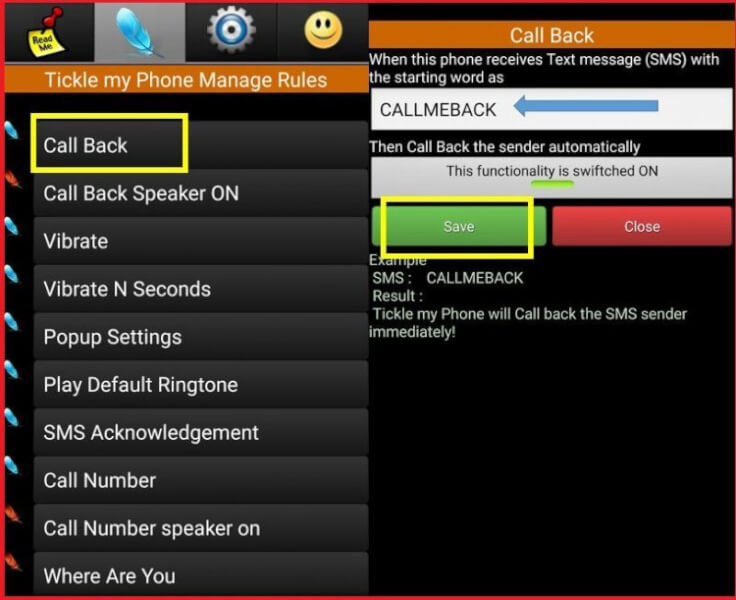 android phone call details