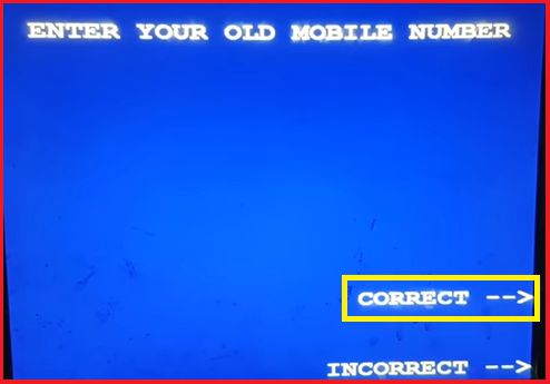 enter old mobile number