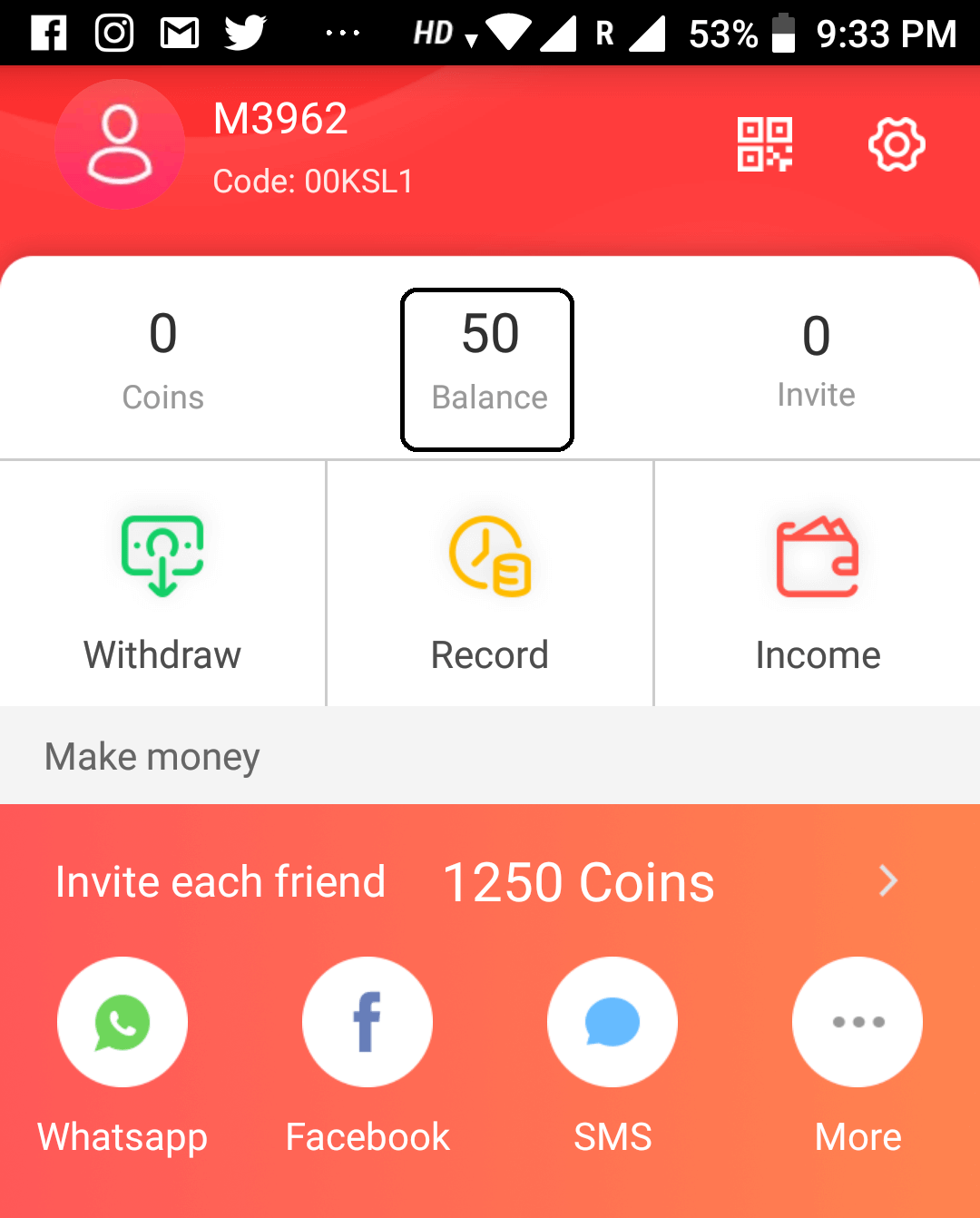 roz dhan App 110
