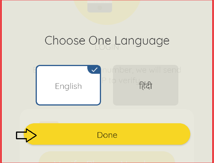 select yelo app language