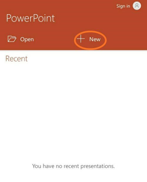 Create new ppt