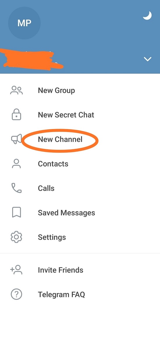 create new channel