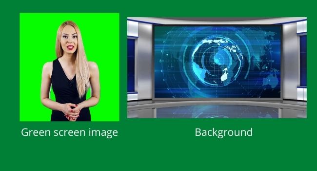 green screen image before