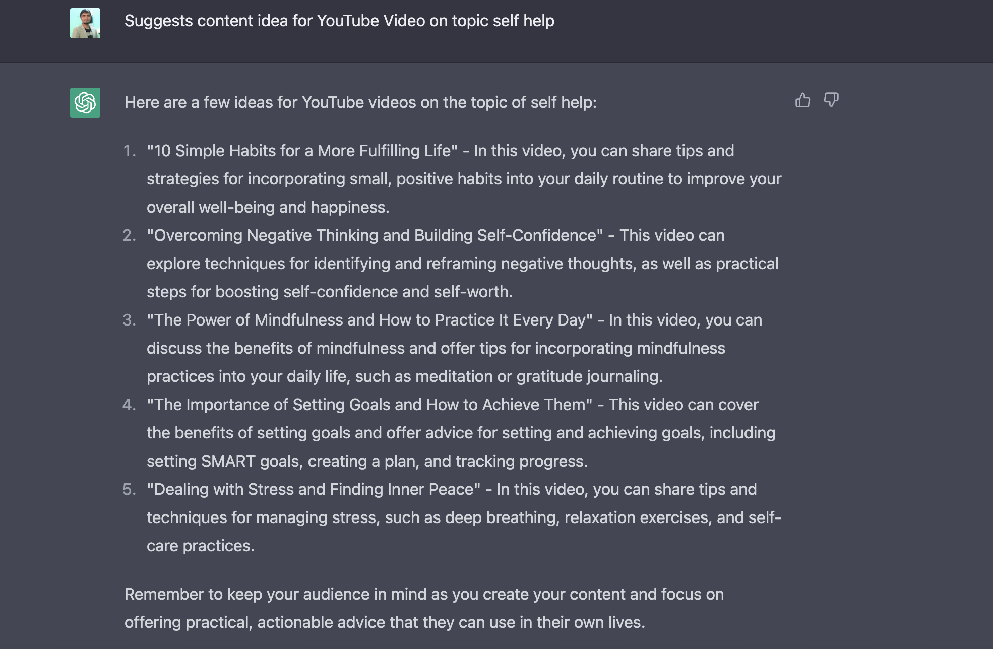 Content ideas Using ChatGPT